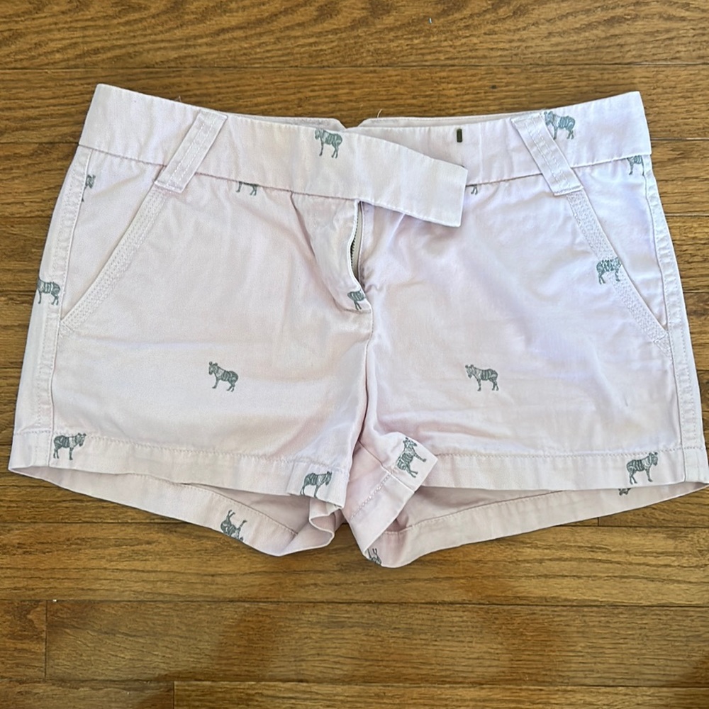 J Crew zebra print chino